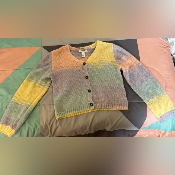 This sweater is from Tilly’s the Brand is RSQ. It is multicolored. Juniors XL. - Picture 2 of 3